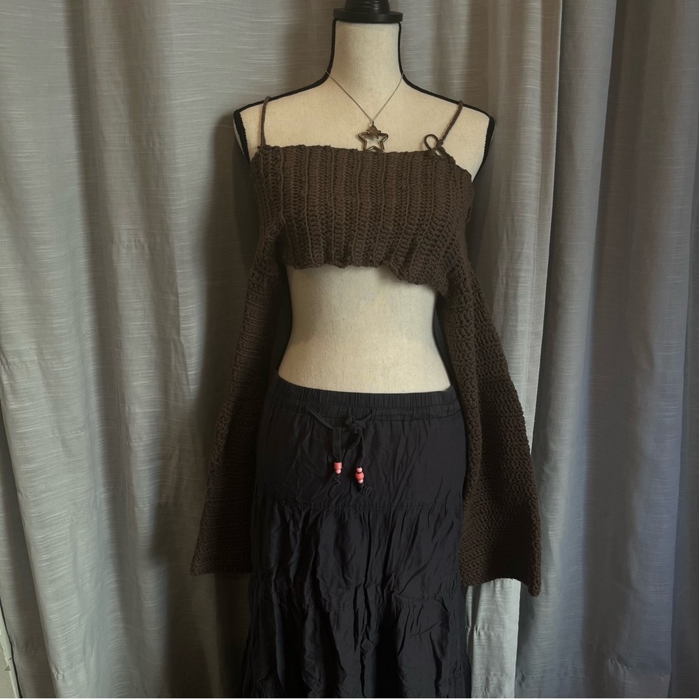 Y2k Tiered Midi Skirt